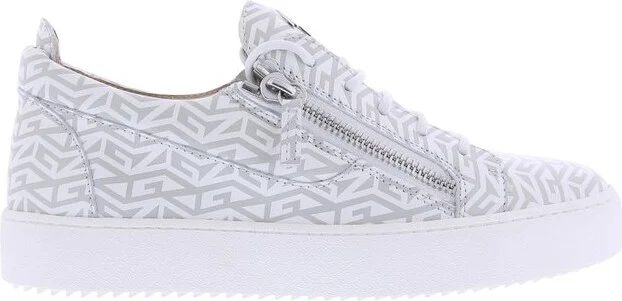 Giuseppe Zanotti Frankie Monogram Lace-Up Sneakers