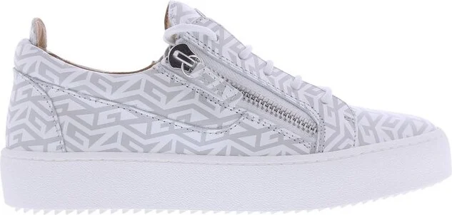 Giuseppe Zanotti Gail Monogram-Print Lace-Up Sneakers