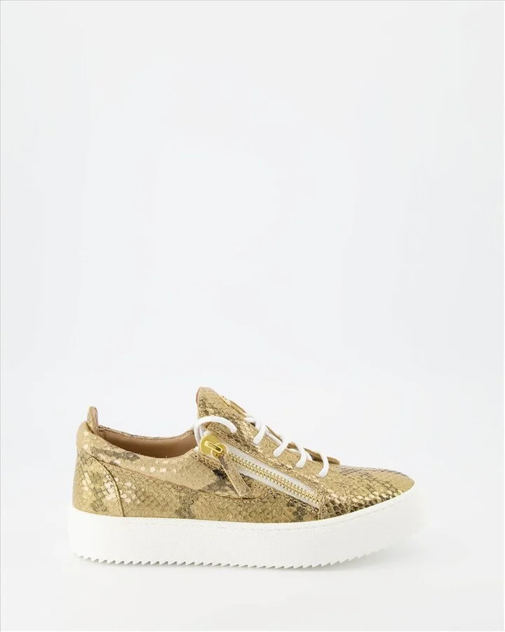 Giuseppe Zanotti Gail Zip Detailed Embossed Sneakers