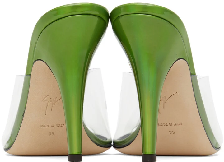 Giuseppe Zanotti Green Curvy 105mm Heeled Sandals - Image 2