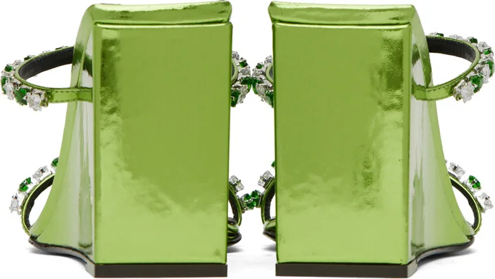 Giuseppe Zanotti Green Shangay Heeled Sandals - Image 2