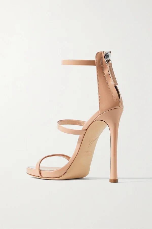 GIUSEPPE ZANOTTI - Harmony Patent-leather Sandals - Neutrals - Image 3