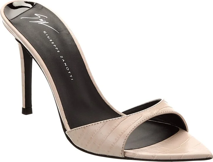 Giuseppe Zanotti Intrigo 90 Croc-Embossed Leather Sandal