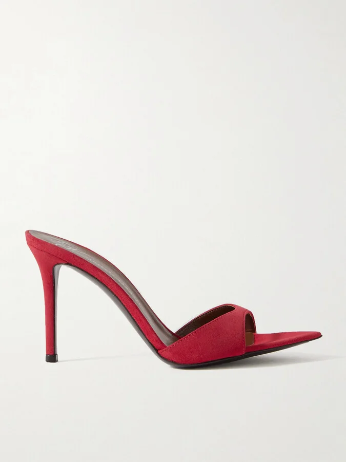 GIUSEPPE ZANOTTI - Intrigo Suede Mules - Red