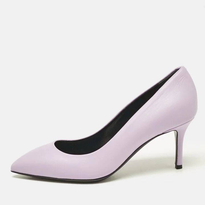 Giuseppe Zanotti Light Purple Leather Pointed Toe Pumps Size 36