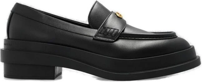 Giuseppe Zanotti Logo Plaque Slip-On Loafers