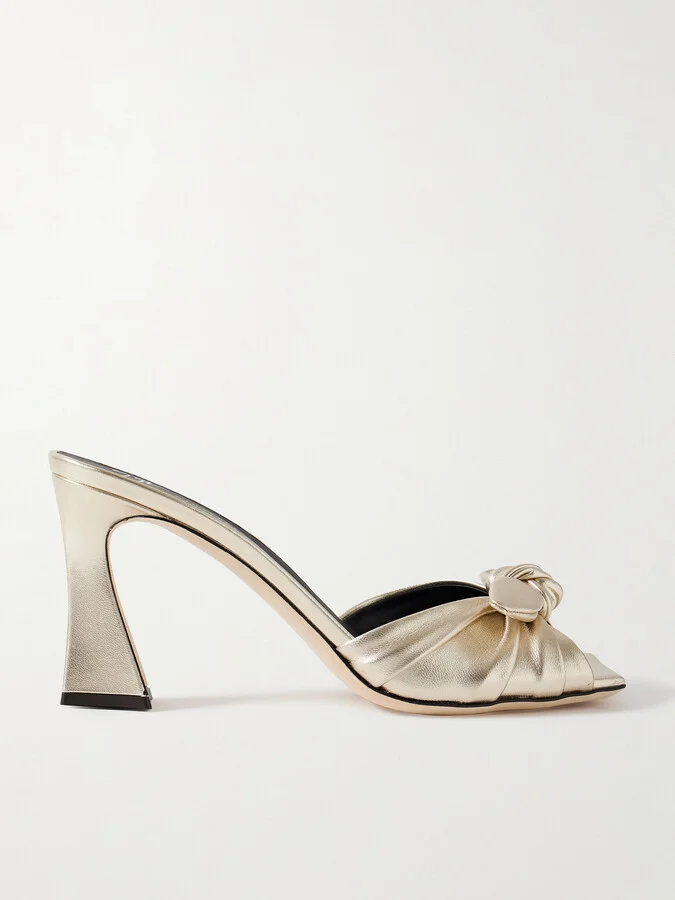 GIUSEPPE ZANOTTI - Marinetti Metallic Leather Mules - Gold
