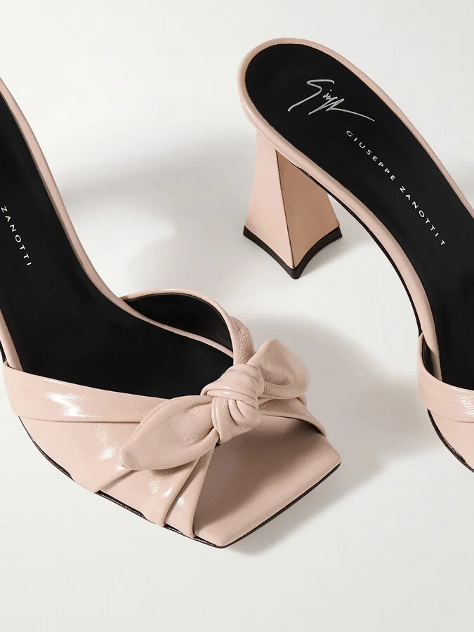 GIUSEPPE ZANOTTI - Marinetti Patent-leather Mules - Cream - Image 4