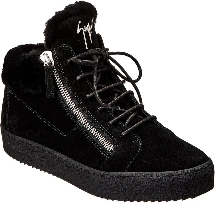 Giuseppe Zanotti May Suede & Shearling Sneaker
