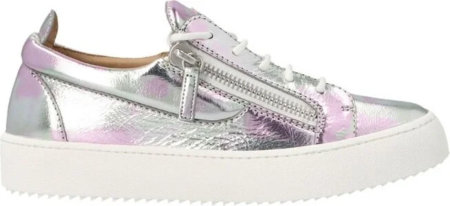 Giuseppe Zanotti Metallic Lace-Up Sneakers