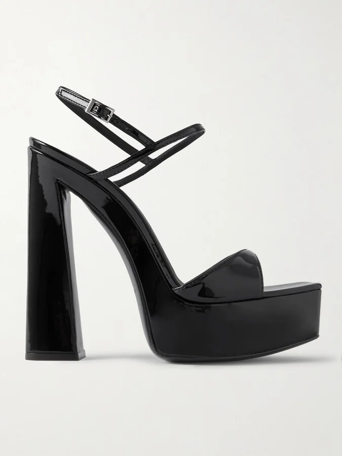 GIUSEPPE ZANOTTI - Patent-leather Platform Sandals - Black