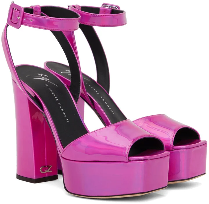 Giuseppe Zanotti Pink Blasvegas 120mm Heeled Sandals - Image 4