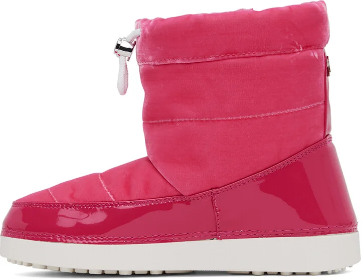 Giuseppe Zanotti Pink Snow Velvet Boots - Image 3