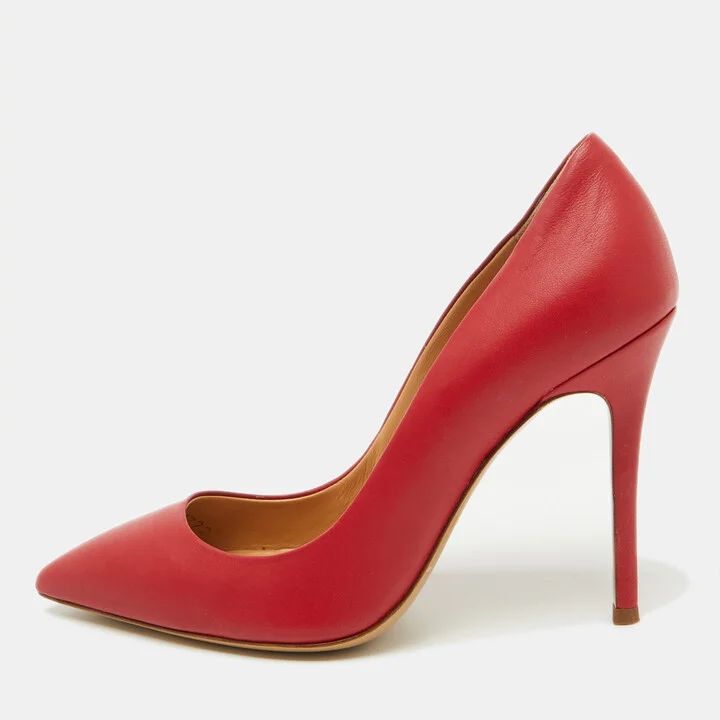 Giuseppe Zanotti Red Leather Pointed Toe Pumps Size 36