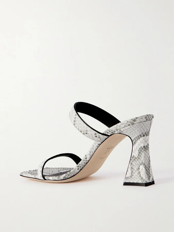 GIUSEPPE ZANOTTI - Renegade Snake-print Leather Mules - Animal print - Image 3