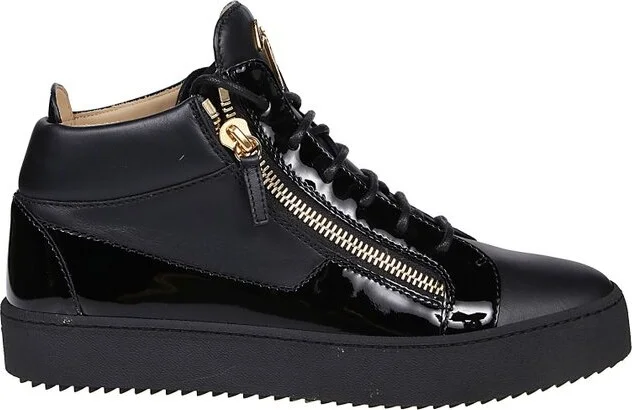 Giuseppe Zanotti Side-Zip Lace-Up Sneakers