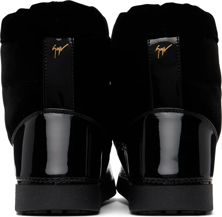Giuseppe Zanotti SSENSE Exclusive Black Quilted Boots - Image 2