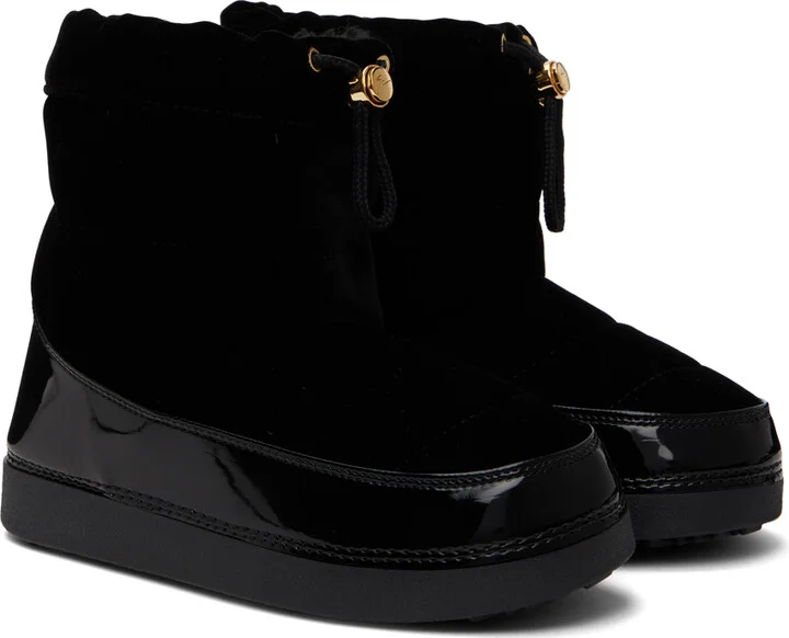 Giuseppe Zanotti SSENSE Exclusive Black Quilted Boots - Image 4