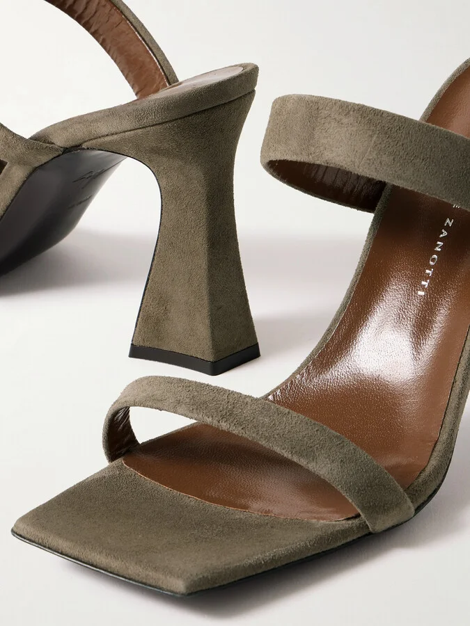 GIUSEPPE ZANOTTI - Vanilla Suede Mules - Brown - Image 4