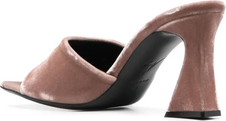 Giuseppe Zanotti Velvet Mule Sandals - Image 2