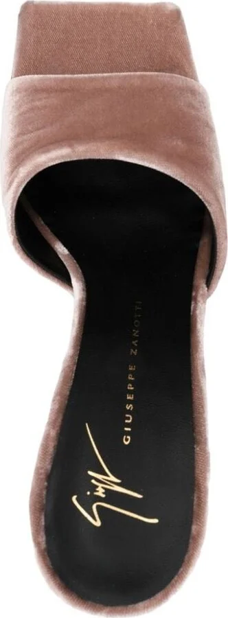 Giuseppe Zanotti Velvet Mule Sandals - Image 4