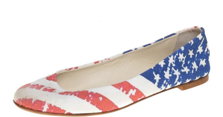 Giuseppe Zanotti White Fabric Ballet Flats Size 36