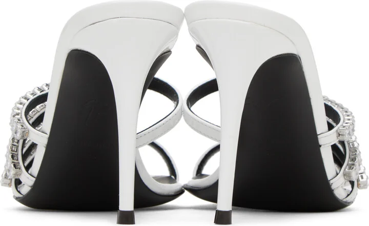 Giuseppe Zanotti White Intriigo Heeled Sandals - Image 2