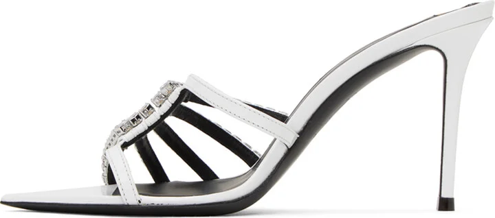 Giuseppe Zanotti White Intriigo Heeled Sandals - Image 3