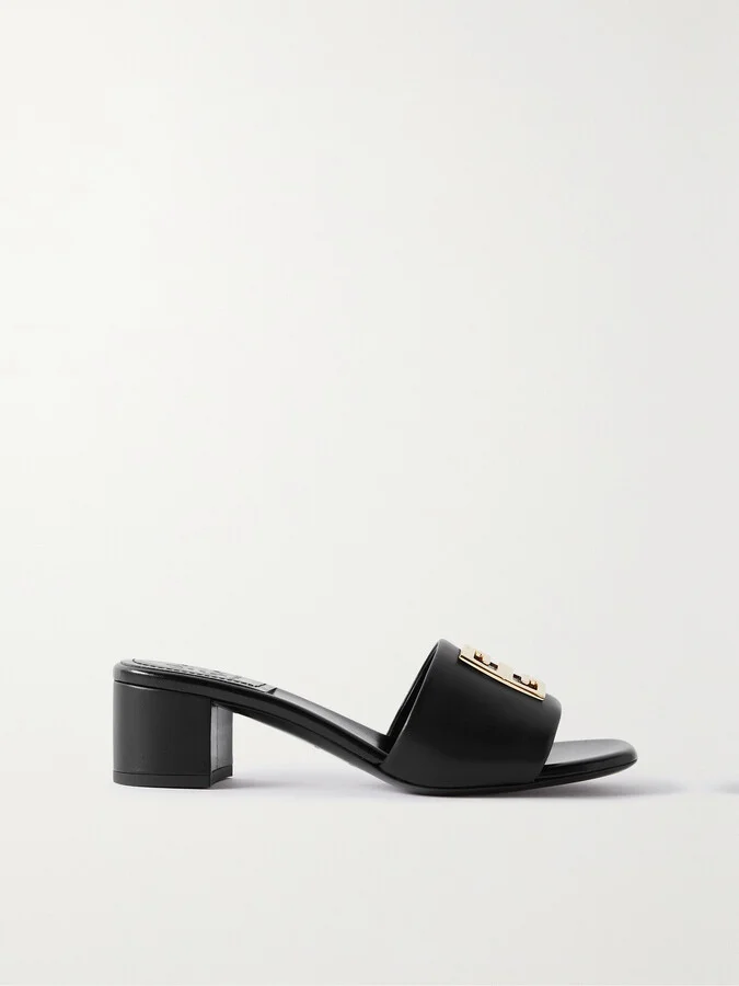 Givenchy - 4g 45 Leather Mules - Black
