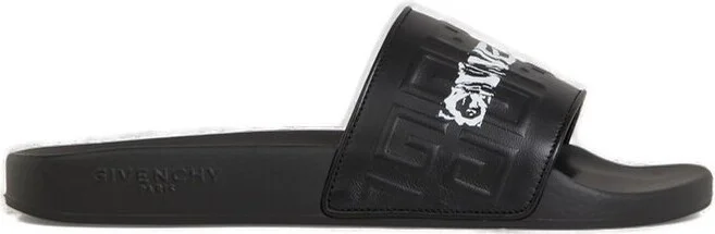 Givenchy 4G Embossed Open Toe Slides