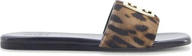 Givenchy 4G Leopard Printed Flat Sandals