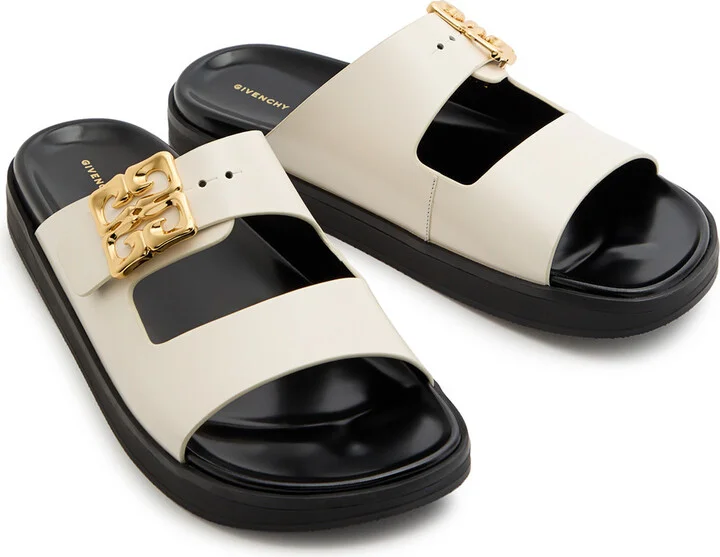 Givenchy 4G Liquid Dad Leather Sliders - Image 3