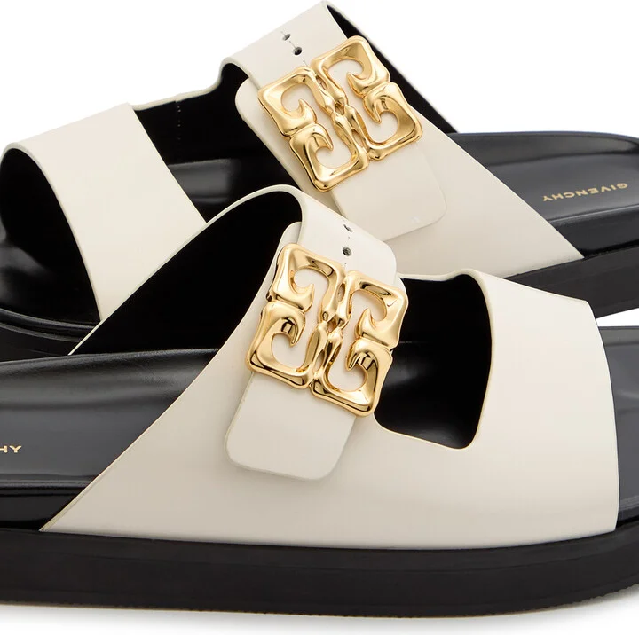 Givenchy 4G Liquid Dad Leather Sliders - Image 4