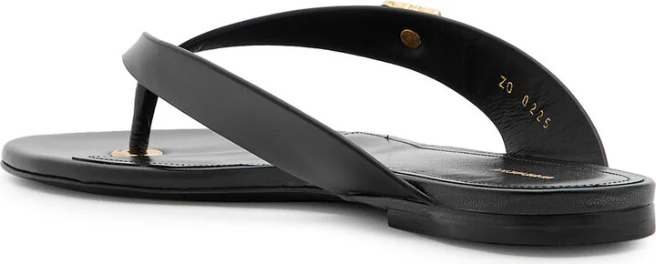Givenchy 4G Liquid Leather Flip Flops - Image 2