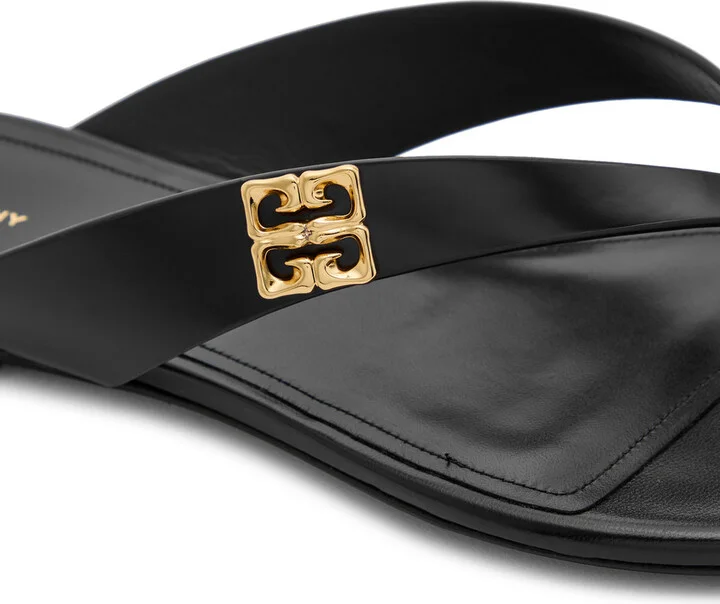 Givenchy 4G Liquid Leather Flip Flops - Image 4