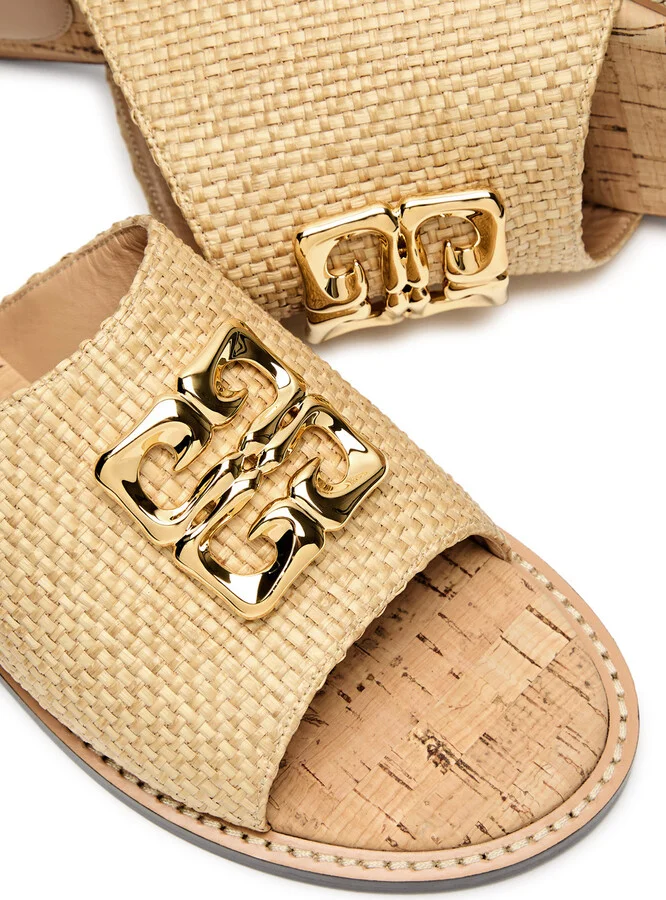 Givenchy 4G Liquid Raffia Sliders - Image 3
