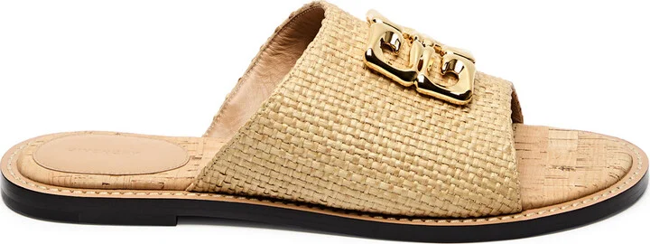 Givenchy 4G Liquid Raffia Sliders