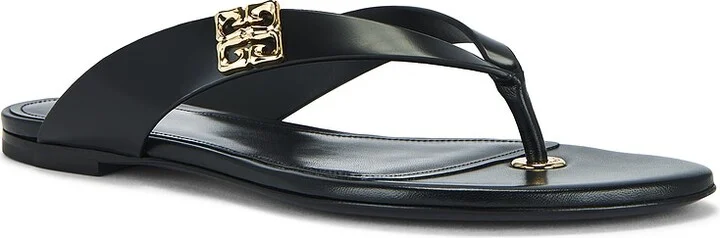 Givenchy 4g Liquid Thong Sandal in Black - Image 2