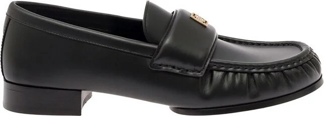 Givenchy 4G Logo Plaque Round-Toe Loafers