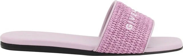 Givenchy 4G Raffia Flat Mules