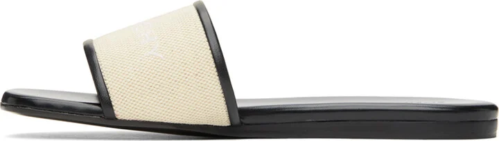 Givenchy Beige 4G Flat Sandals - Image 3