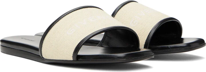 Givenchy Beige 4G Flat Sandals - Image 4