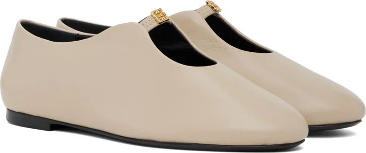 Givenchy Beige 4G Liquid Ballerina Flats - Image 4