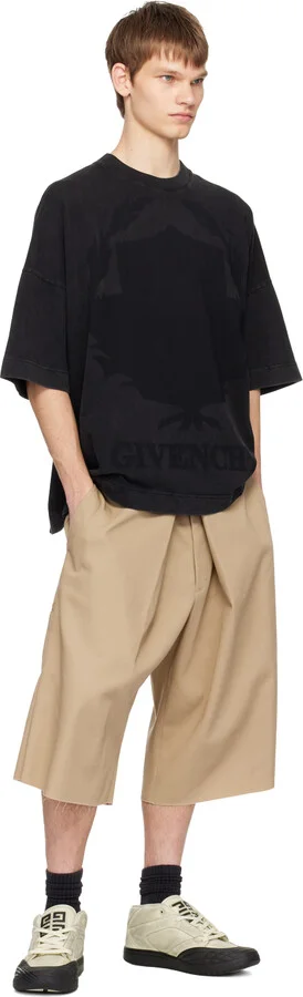 Givenchy Beige & Black Skate Nubuck Sneakers - Image 5