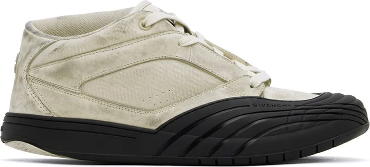 Givenchy Beige & Black Skate Nubuck Sneakers