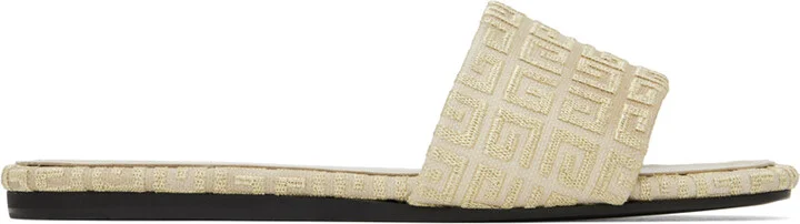 Givenchy Beige & Gold 4G Sandals
