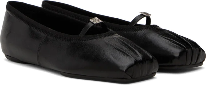 Givenchy Black 4G Ballerina Flats - Image 4