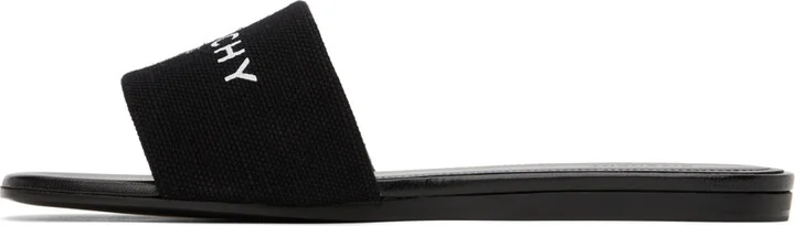 Givenchy Black 4G Flat Sandals - Image 3