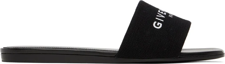 Givenchy Black 4G Flat Sandals
