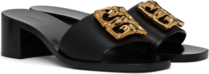 Givenchy Black 4G Heeled Sandals - Image 4